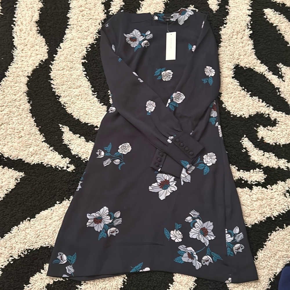 NWT Blue ANN TAYLOR Flower Dress Size 2